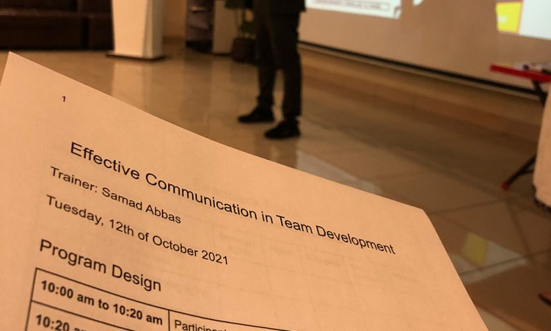 A Training on Effective Communication in Team Development by Samad Abbas Image Two